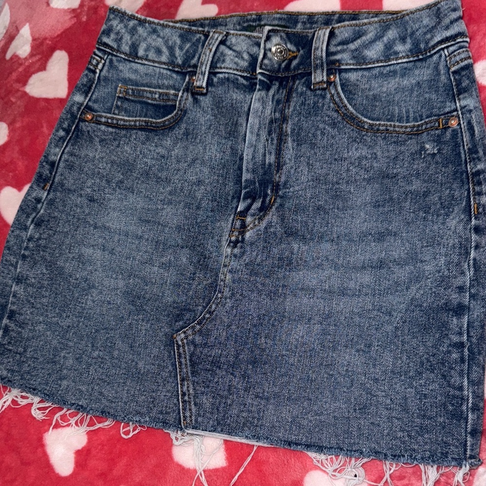 Wild Fable Blue Denim A-Line Skirt